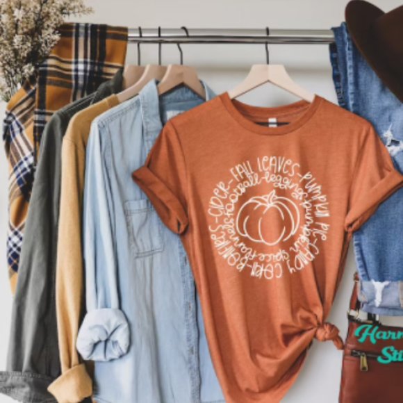 Pumpkin Circle Fall Clothes for Woman Pumpkin Hoo